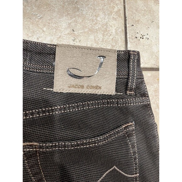 Jacob Cohen Jeans Mens 32x27 Brown Stretch Made in Italy Handmade J688 COMF - Picture 10 of 12